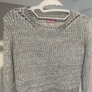 Aqua sweater girls size L (10-12)